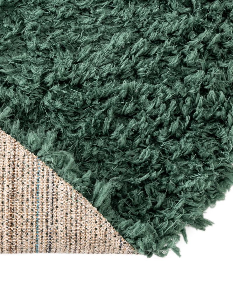 Eternal Plush Oasis Collection Area Rug -  Tranquility (Forest Green) Round Forest Green  lifestyle 46