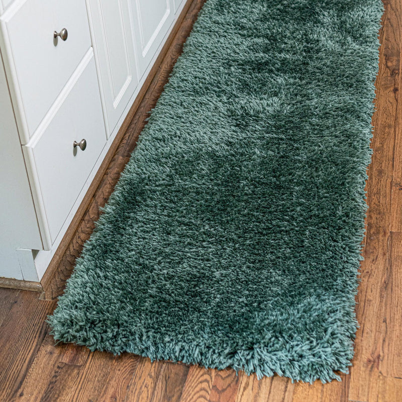 Eternal Plush Oasis Collection Area Rug -  Tranquility (Forest Green) Runner Forest Green  lifestyle 22