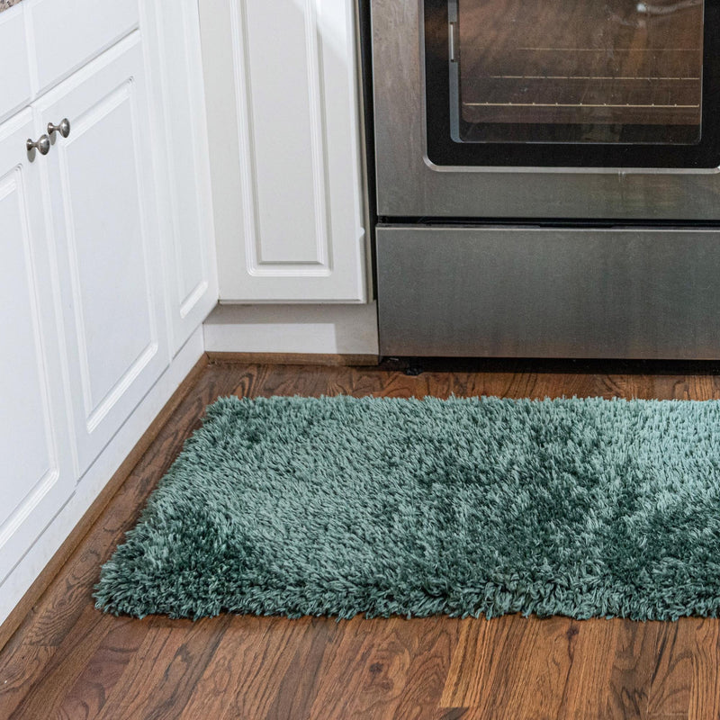 Eternal Plush Oasis Collection Area Rug -  Tranquility (Forest Green) Runner Forest Green  lifestyle 28