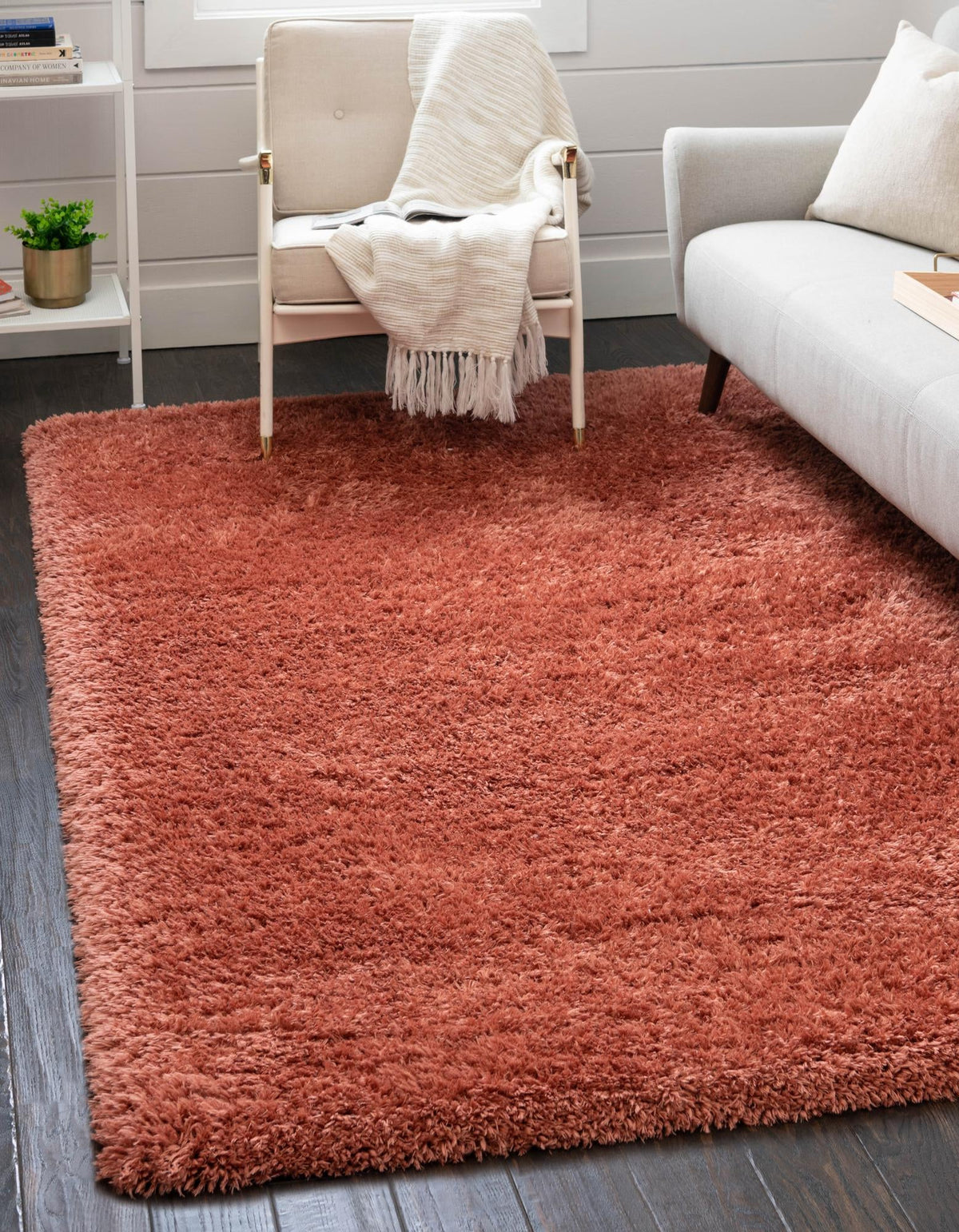 Eternal Plush Oasis Collection Area Rug -  Tranquility (Vintage Rose) Rectangle Vintage Rose  lifestyle 2