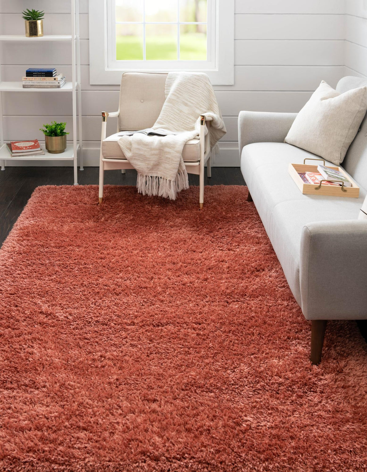Eternal Plush Oasis Collection Area Rug -  Tranquility (Vintage Rose) Rectangle Vintage Rose  lifestyle 3