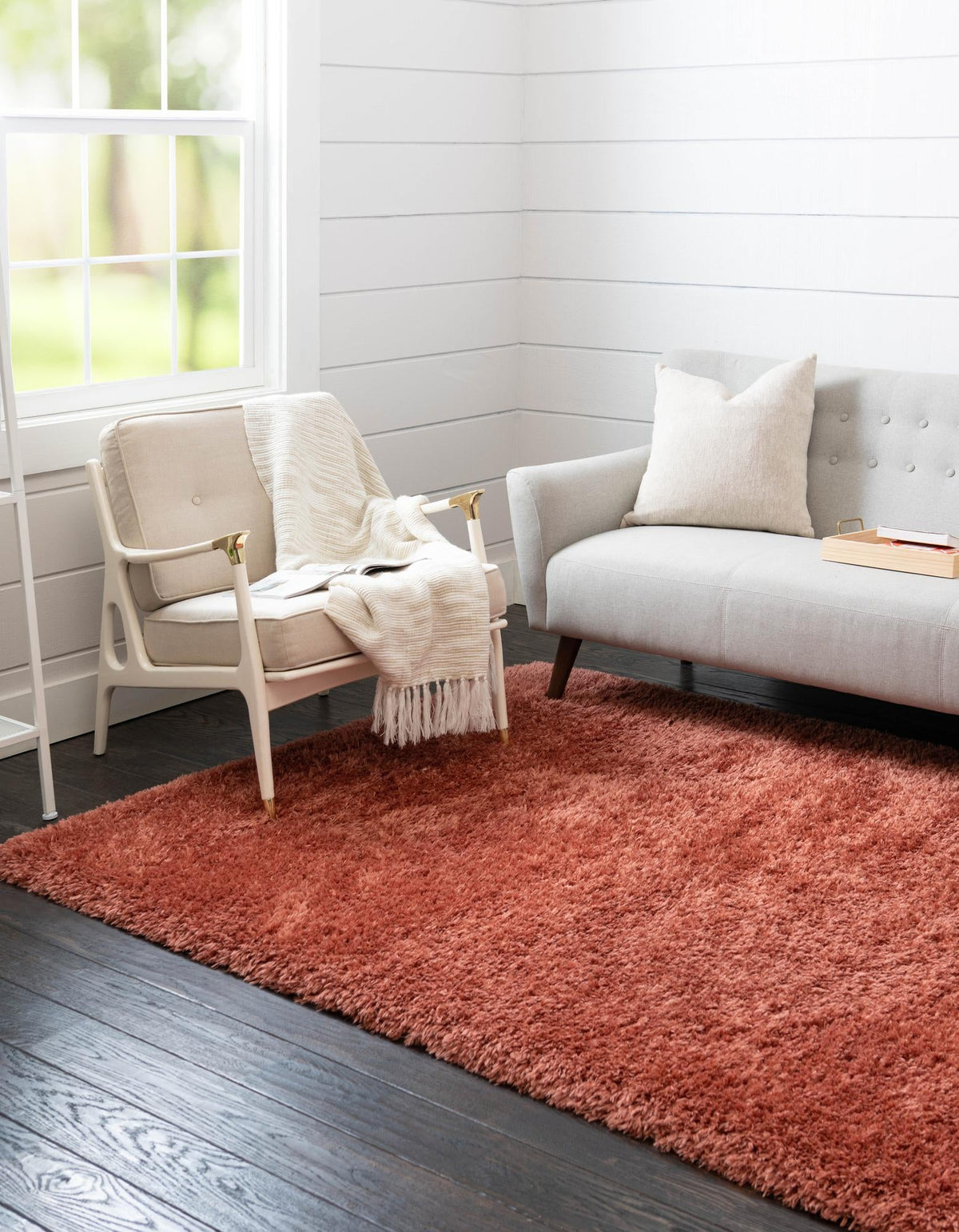 Eternal Plush Oasis Collection Area Rug -  Tranquility (Vintage Rose) Rectangle Vintage Rose  lifestyle 4