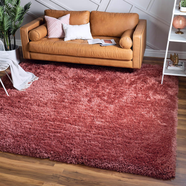 Eternal Plush Oasis Collection Area Rug -  Tranquility (Vintage Rose) Square Vintage Rose  lifestyle 8