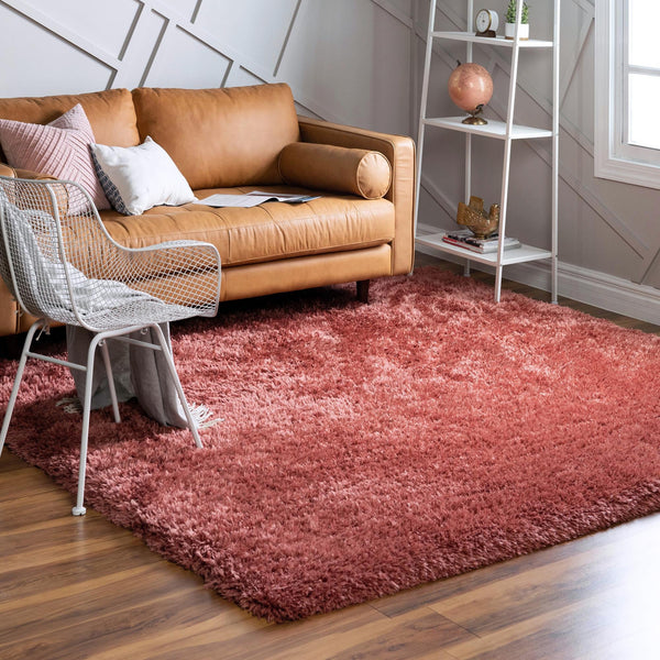 Eternal Plush Oasis Collection Area Rug -  Tranquility (Vintage Rose) Square Vintage Rose  lifestyle 11