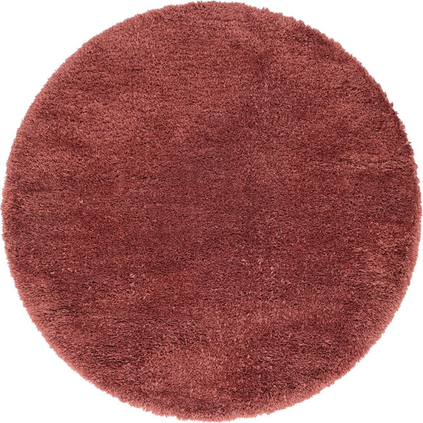 Eternal Plush Oasis Collection Area Rug -  Tranquility (Vintage Rose) Round Vintage Rose  lifestyle 3