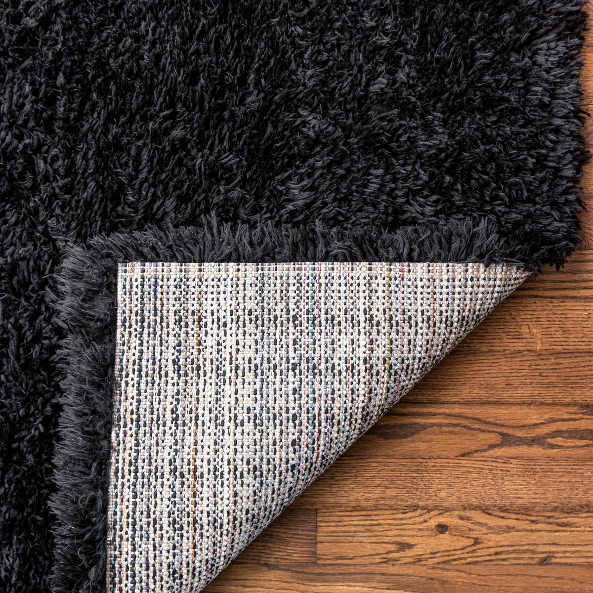 Eternal Plush Oasis Collection Area Rug -  Tranquility (Onyx Black) Square Onyx Black  lifestyle 16