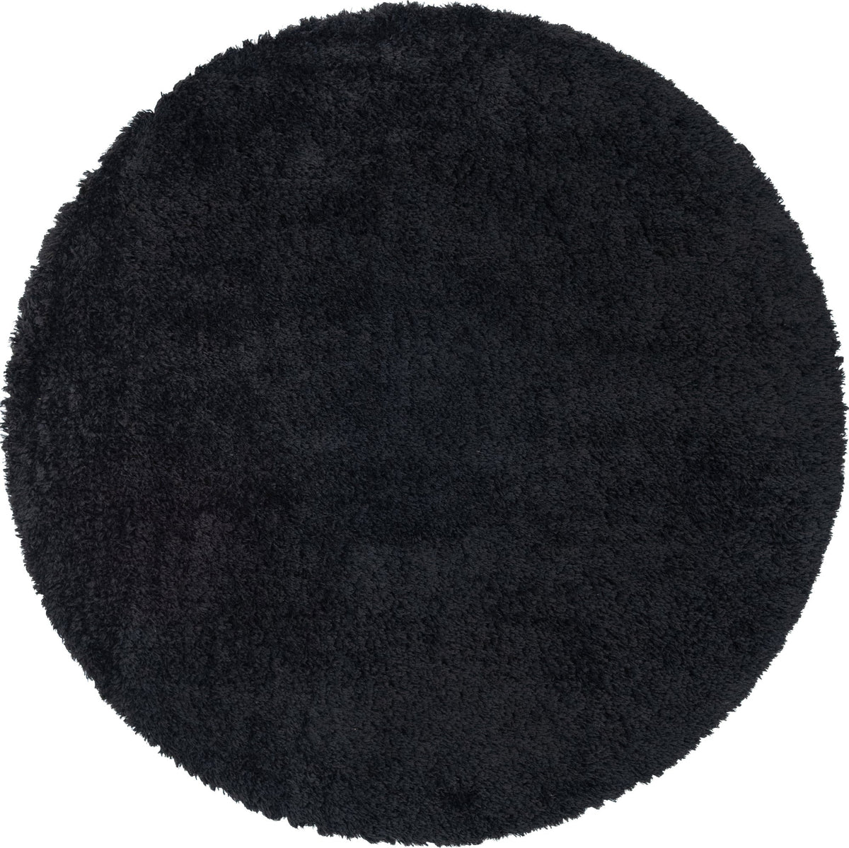 Eternal Plush Oasis Collection Area Rug -  Tranquility (Onyx Black) Round Onyx Black  lifestyle 3