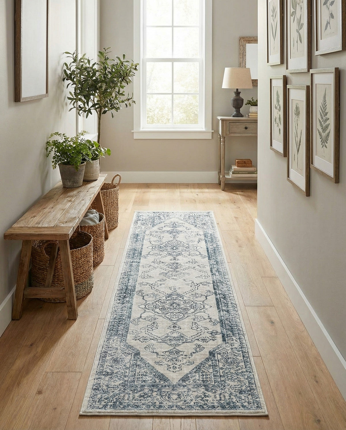 Coastal Haven Collection Area Rug -  Marina Runner Gray  lifestyle 174