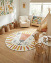 Wonder Tykes Collection Area Rug -  Mirage Round Ivory  lifestyle 10
