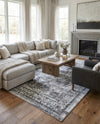 Geneva Terrace Collection Area Rug -  Vevey Rectangle Gray  lifestyle 14