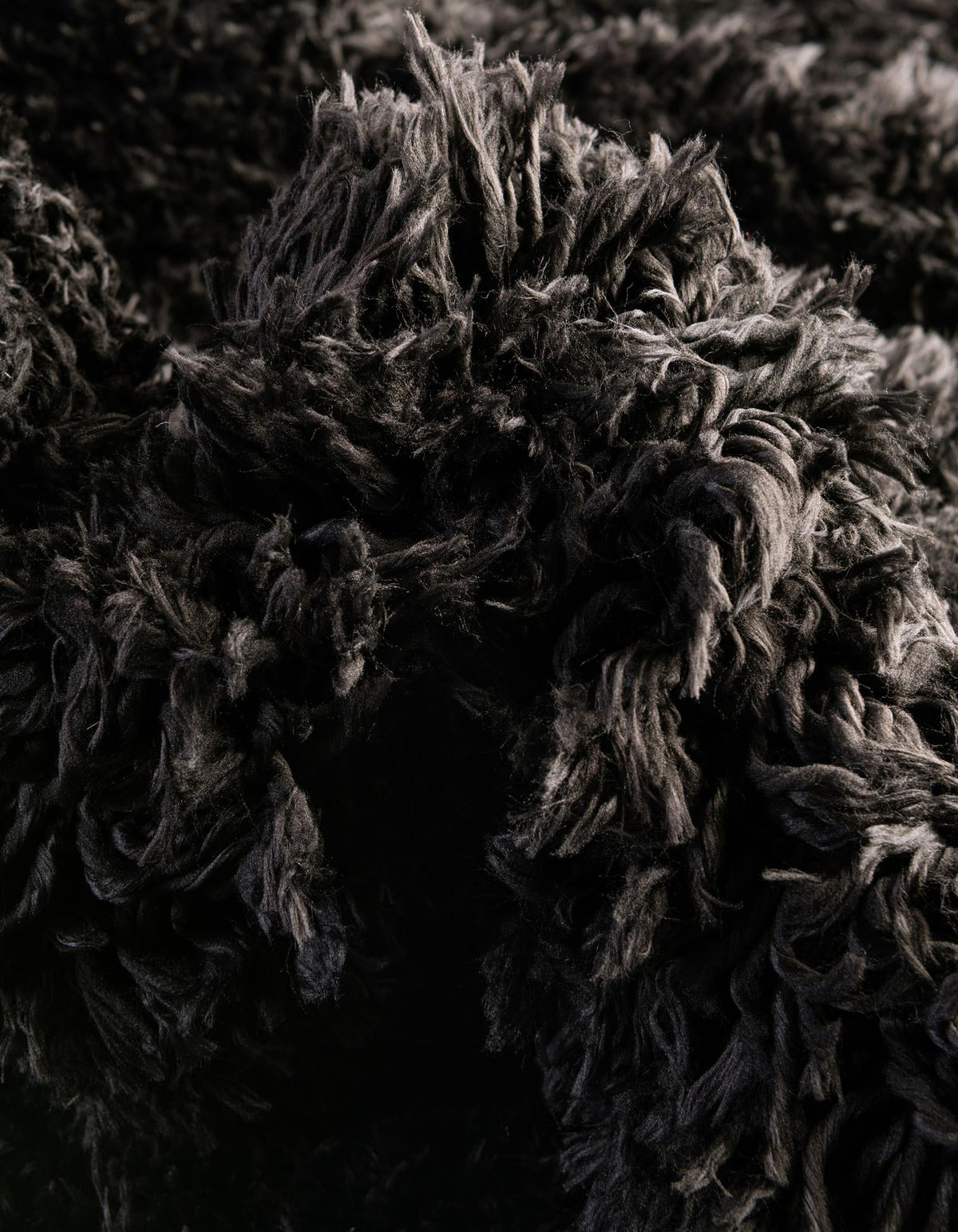 Eternal Plush Oasis Collection Area Rug -  Tranquility (Onyx Black) Round Onyx Black  lifestyle 28