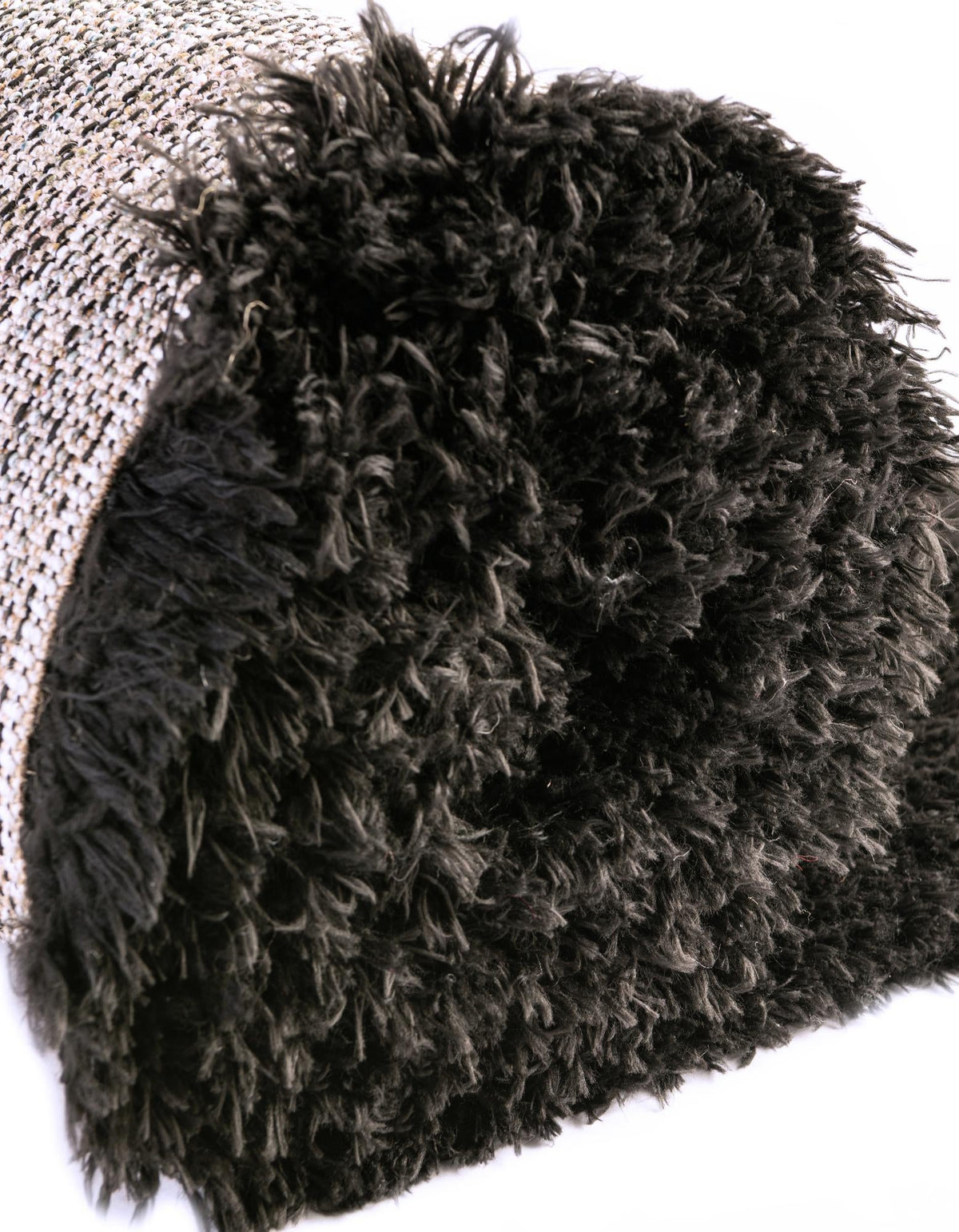 Eternal Plush Oasis Collection Area Rug -  Tranquility (Onyx Black) Round Onyx Black  lifestyle 38