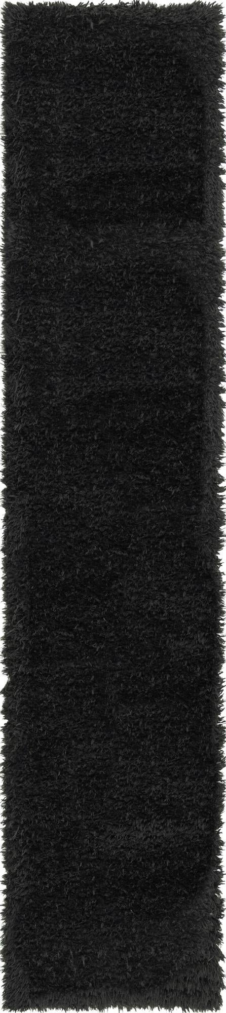 Eternal Plush Oasis Collection Area Rug -  Tranquility (Onyx Black) Runner Onyx Black  lifestyle 4