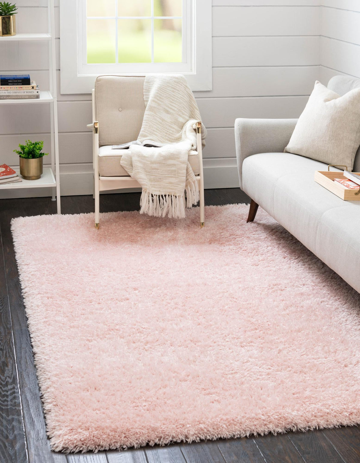 Eternal Plush Oasis Collection Area Rug -  Tranquility (Pink Lace) Rectangle Pink Lace  lifestyle 2
