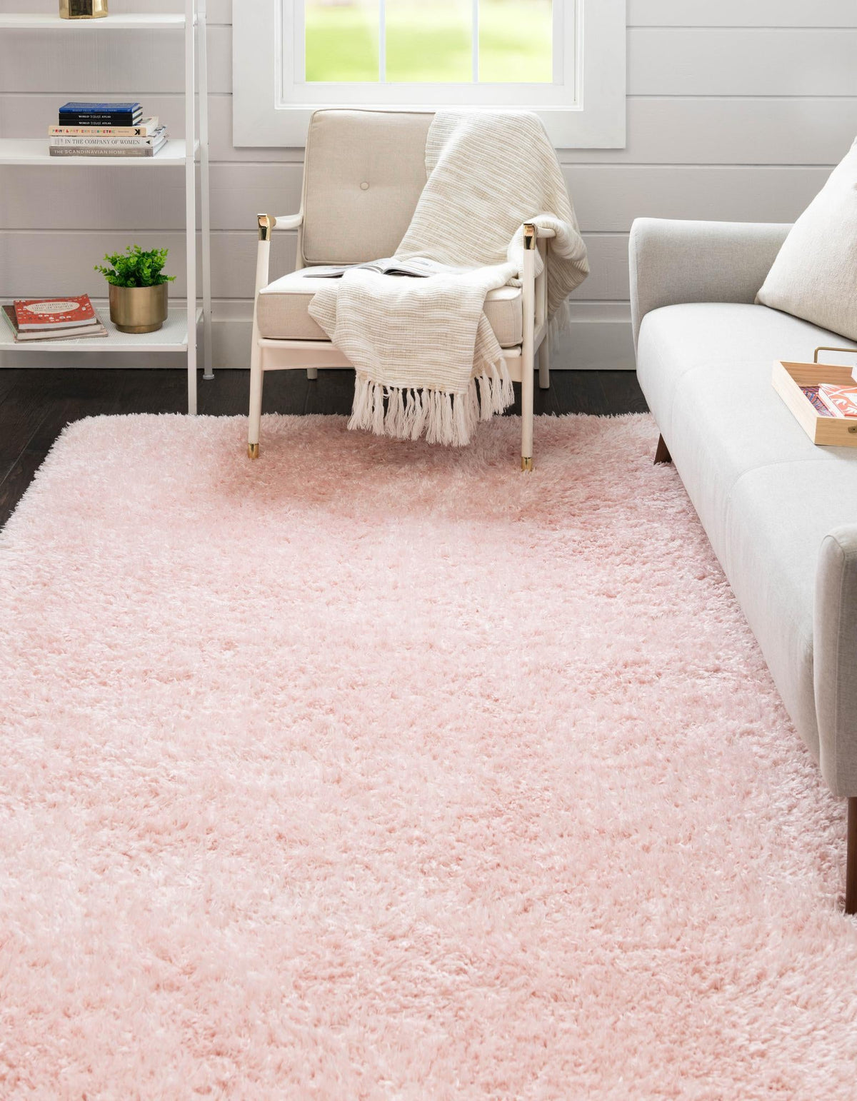 Eternal Plush Oasis Collection Area Rug -  Tranquility (Pink Lace) Rectangle Pink Lace  lifestyle 3