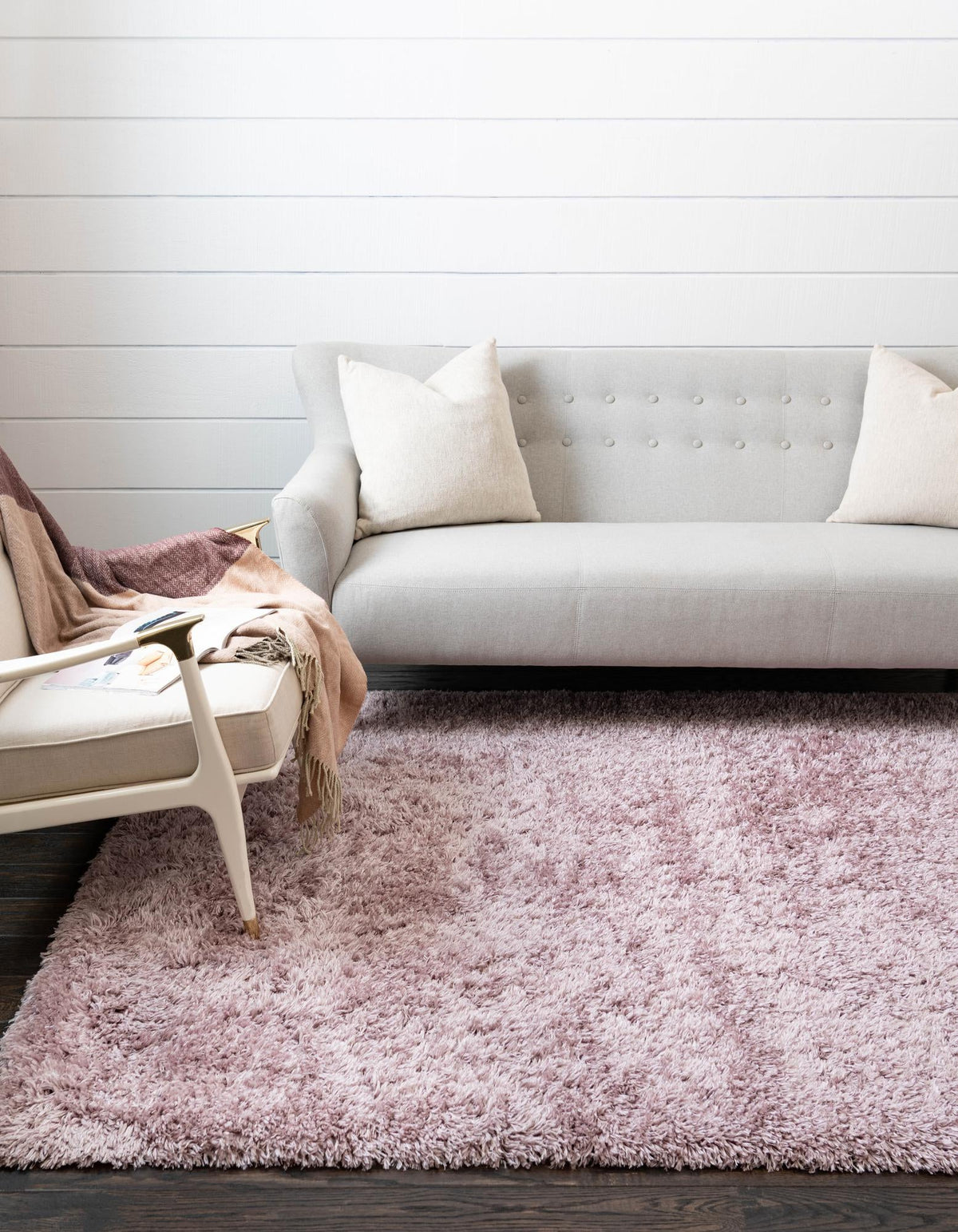 Eternal Plush Oasis Collection Area Rug -  Tranquility (Lavender) Rectangle Lavender  lifestyle 5