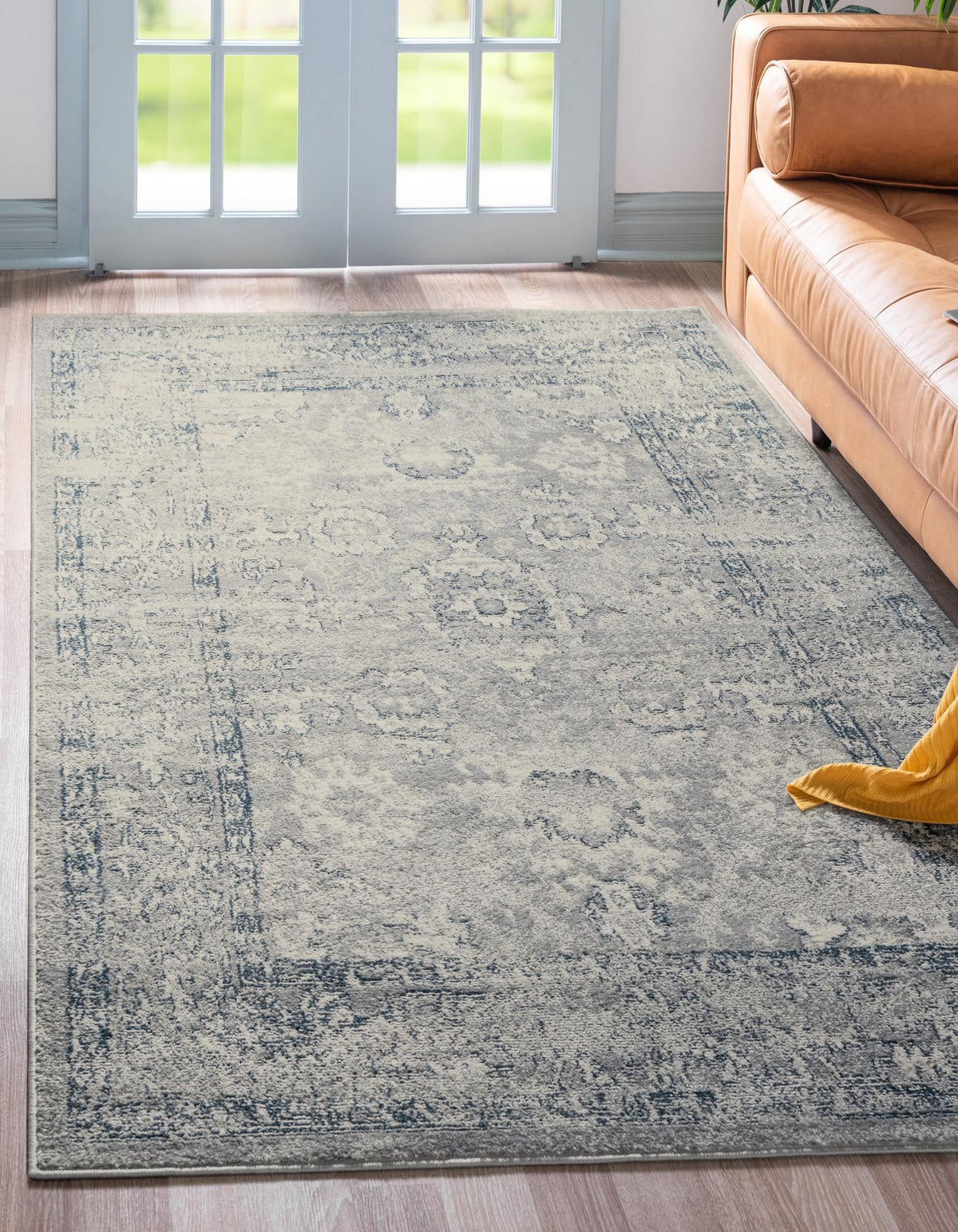Savannah Elegance Collection Area Rug - Magnolia Rectangle Gray  lifestyle 5