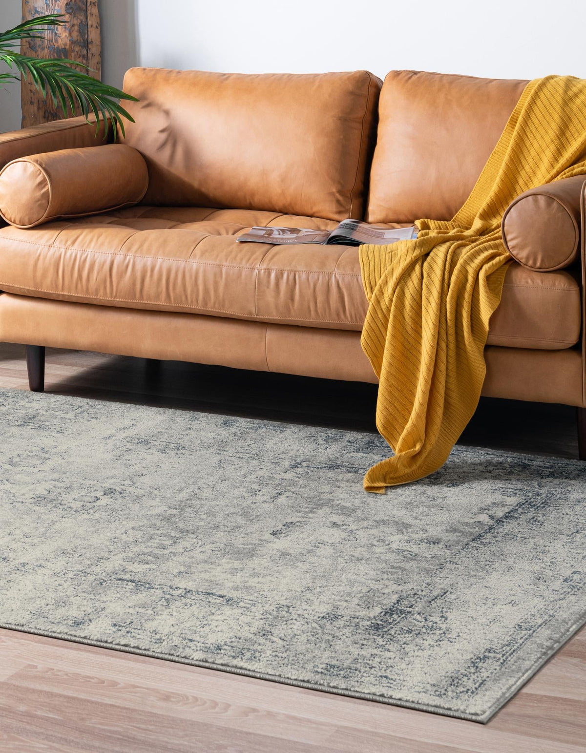 Savannah Elegance Collection Area Rug - Magnolia Rectangle Gray  lifestyle 9
