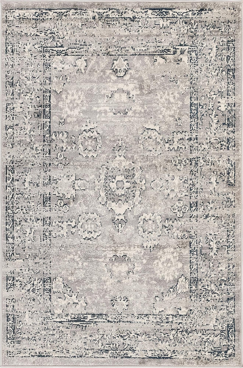 Savannah Elegance Collection Area Rug - Magnolia Rectangle Gray  lifestyle 5