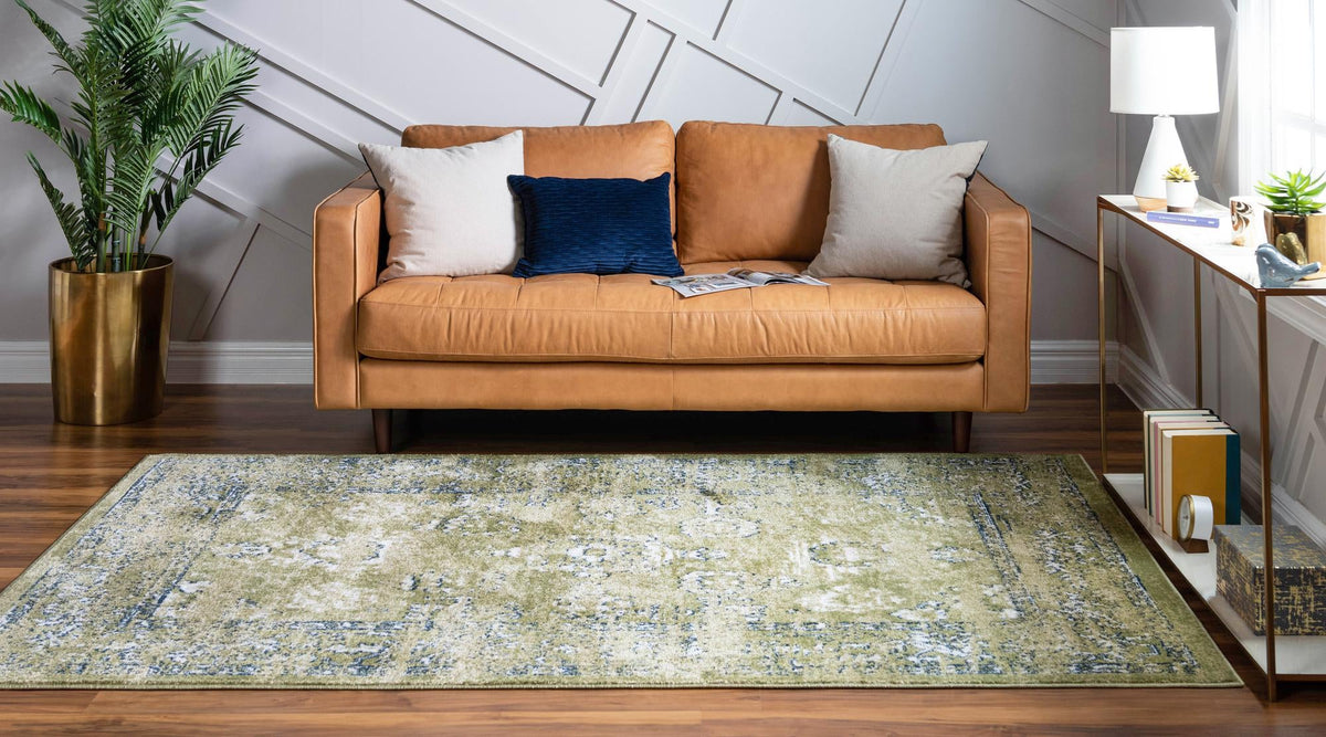 Savannah Elegance Collection Area Rug - Magnolia Rectangle Green  lifestyle 19