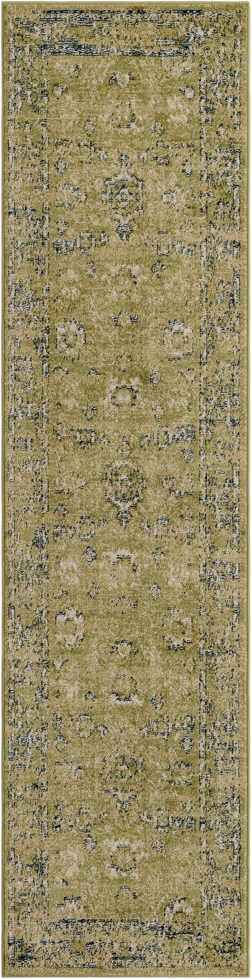 Savannah Elegance Collection Area Rug - Magnolia Runner Green  lifestyle 105