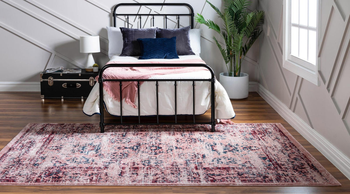 Savannah Elegance Collection Area Rug - Magnolia Rectangle Pink  lifestyle 14