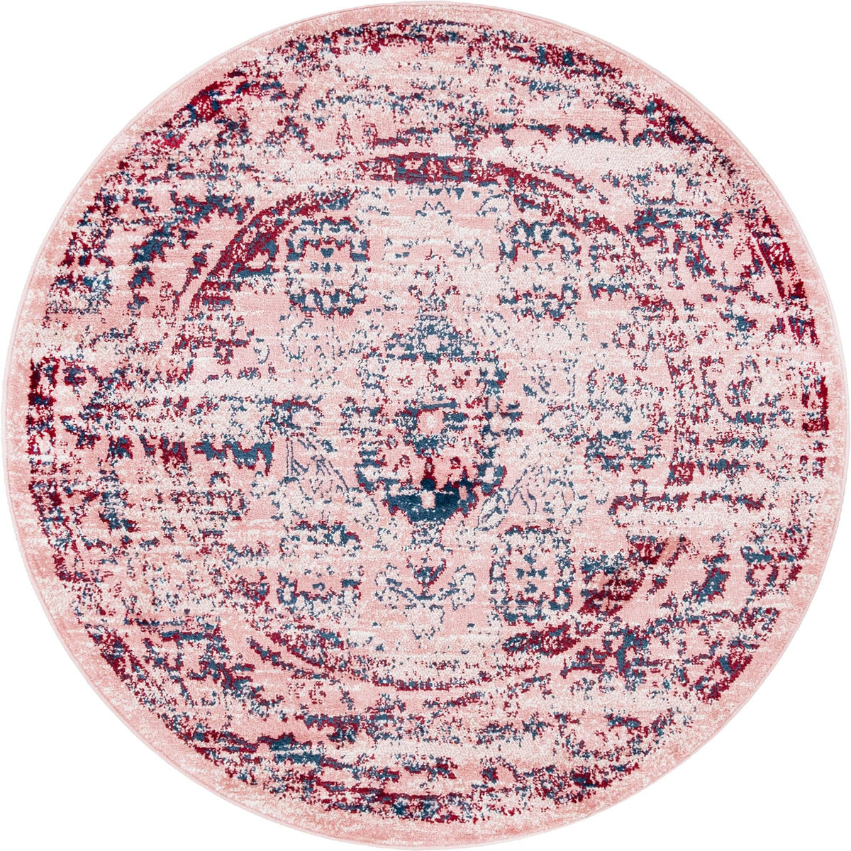 Savannah Elegance Collection Area Rug - Magnolia Round Pink  lifestyle 109