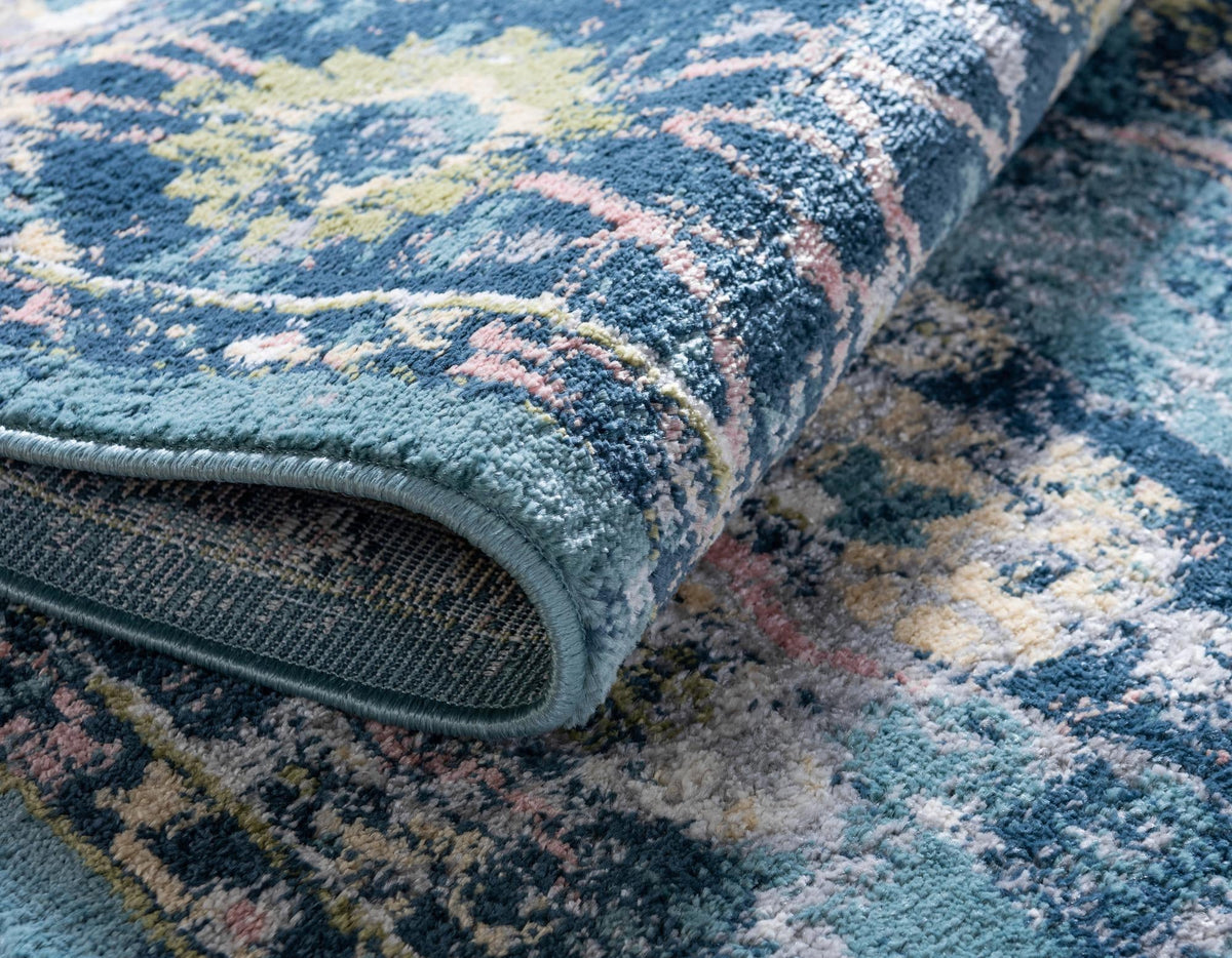 Savannah Elegance Collection Area Rug -  Azalea Rectangle Navy Blue  lifestyle 40