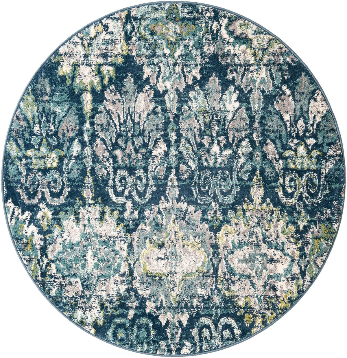 Savannah Elegance Collection Area Rug -  Forsyth Round Navy Blue  lifestyle 107