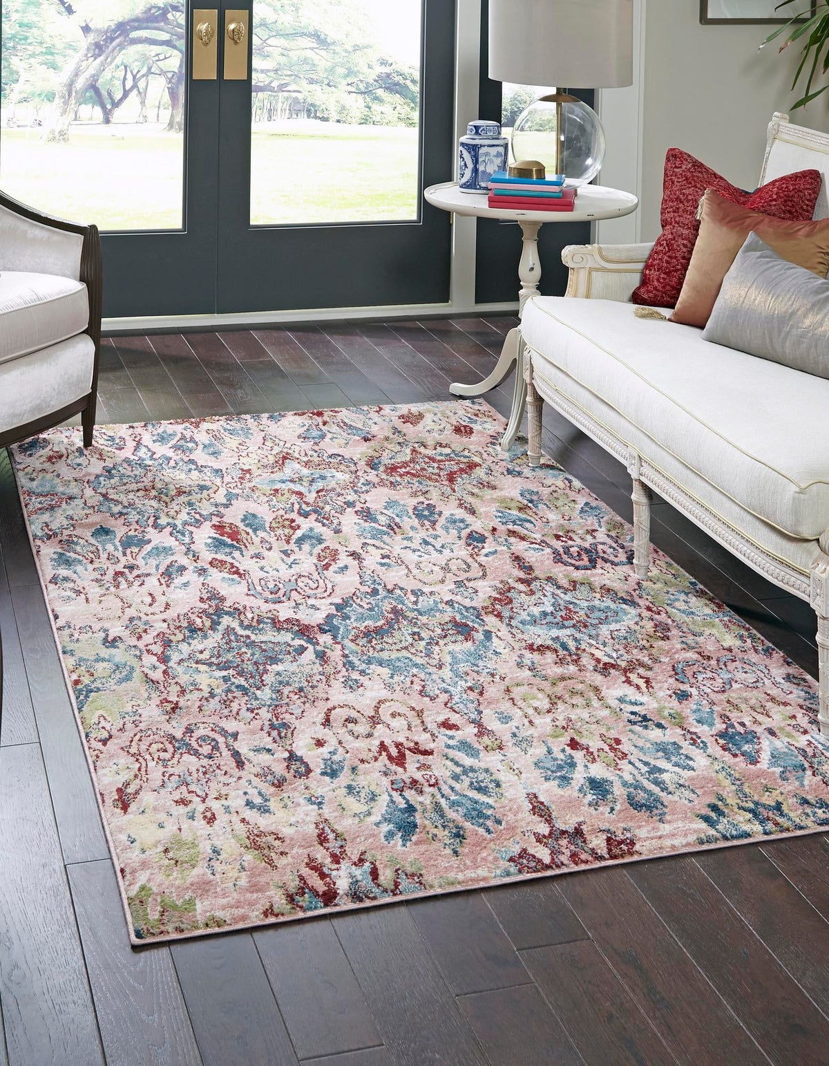 Savannah Elegance Collection Area Rug -  Forsyth Rectangle Pink  lifestyle 4