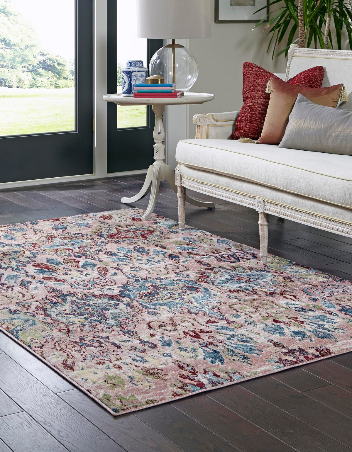 Savannah Elegance Collection Area Rug -  Forsyth Rectangle Pink  lifestyle 7