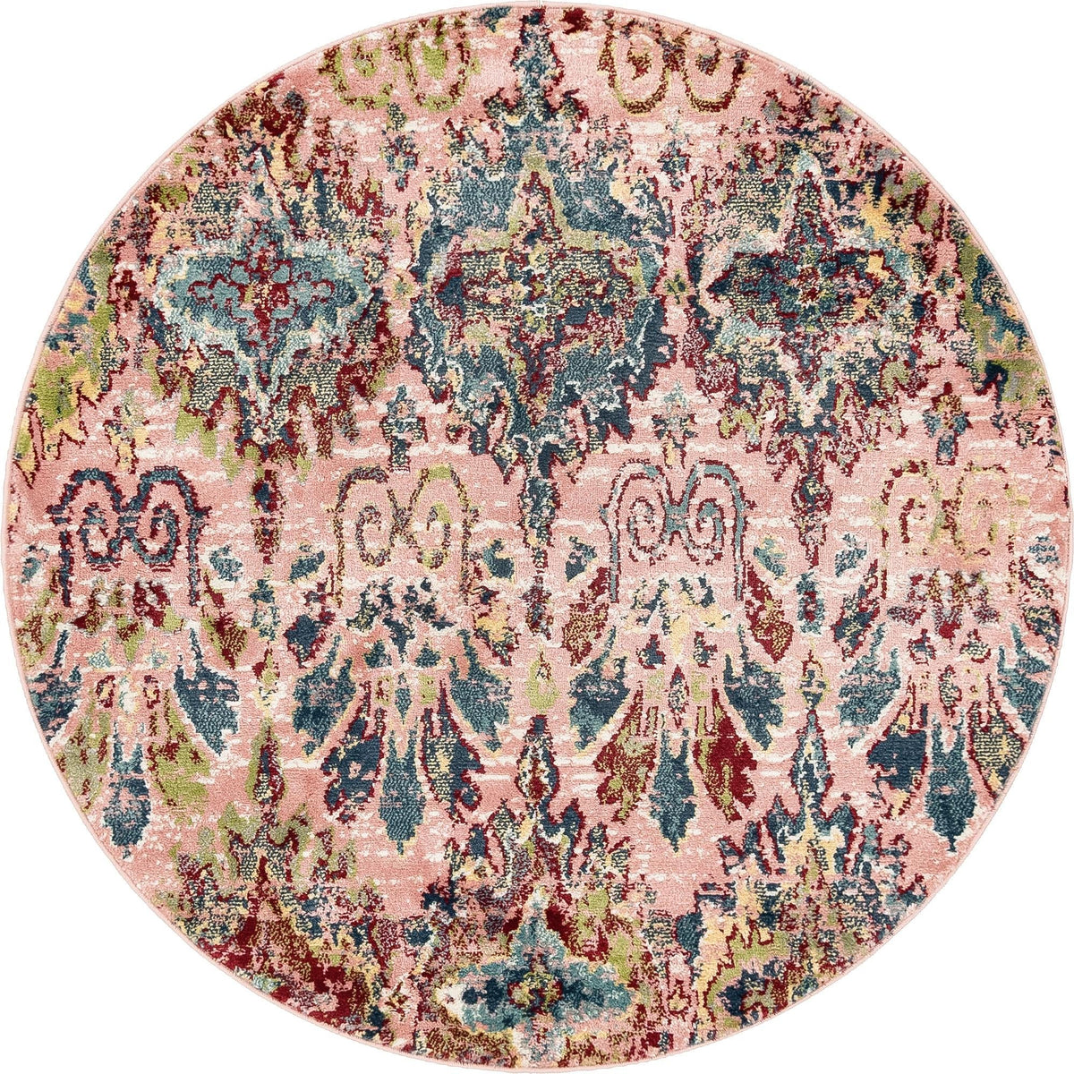 Savannah Elegance Collection Area Rug -  Forsyth Round Pink  lifestyle 109