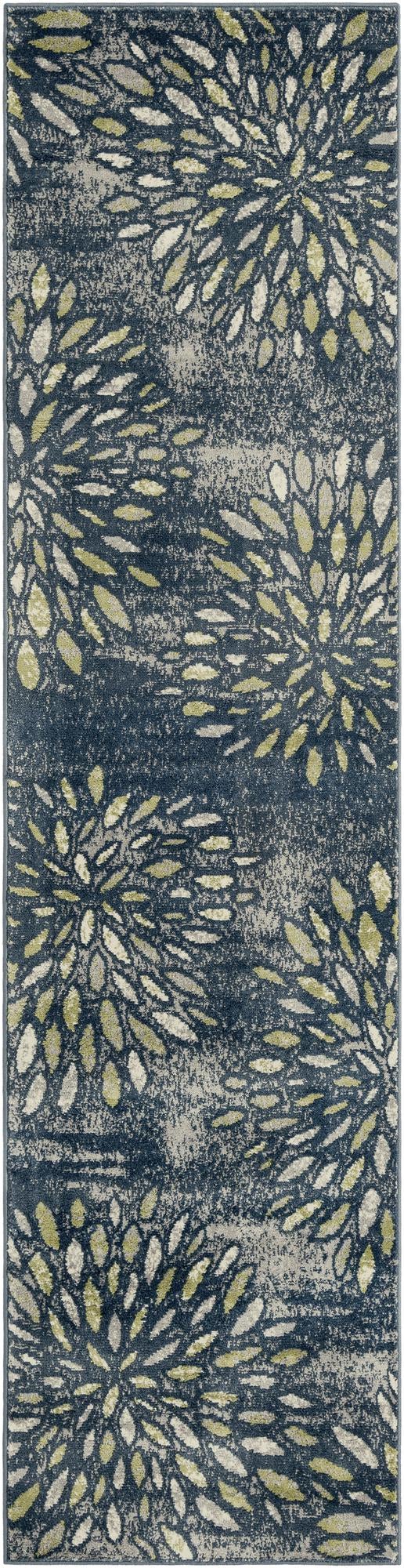 Savannah Elegance Collection Area Rug -  Riverfront Runner Navy Blue  lifestyle 99