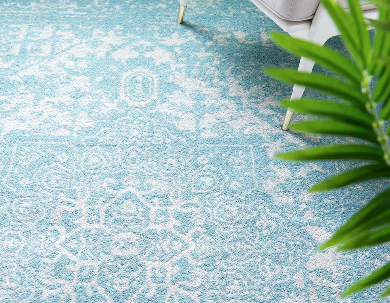 Georgetown Rugs Collection Area Rug - Dupont (Aqua) Rectangle Aqua  lifestyle 6