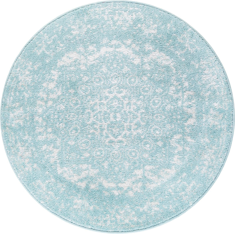 Georgetown Rugs Collection Area Rug - Dupont (Aqua) Round Aqua  lifestyle 11