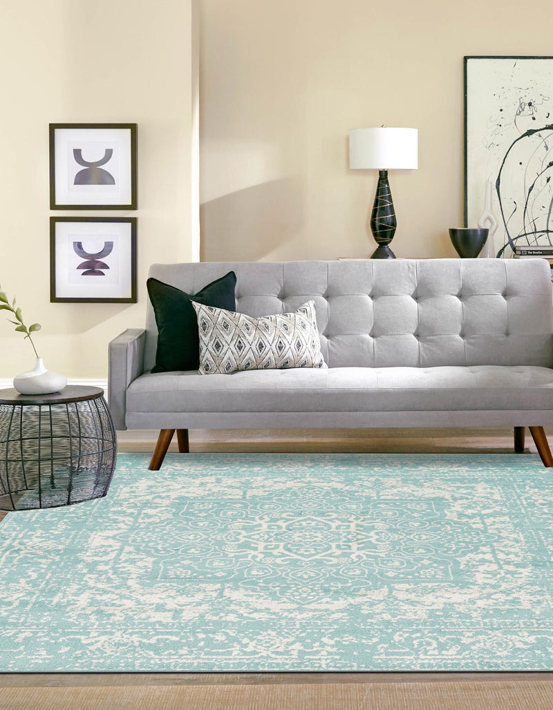 Georgetown Rugs Collection Area Rug - Dupont (Aqua) Square Aqua  lifestyle 46