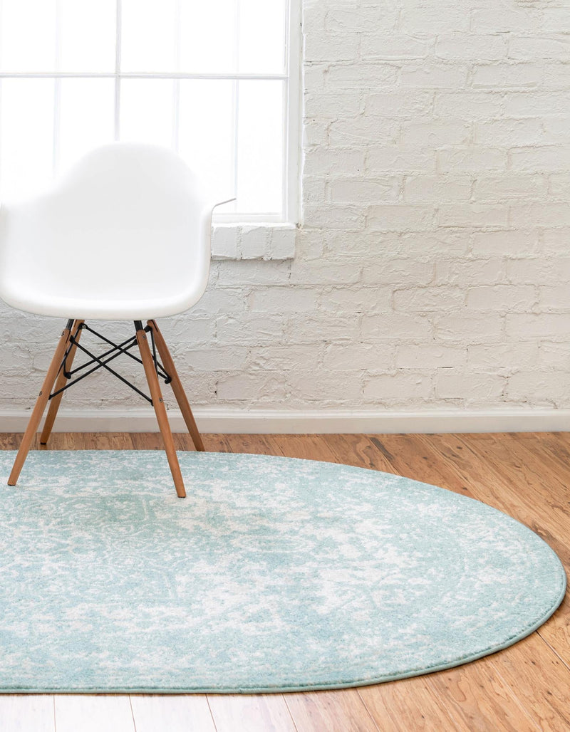 Georgetown Rugs Collection Area Rug - Dupont (Aqua) Oval Aqua  lifestyle 28