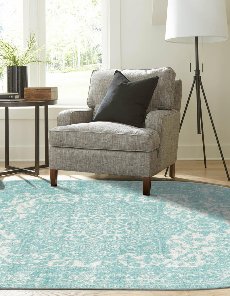 Georgetown Rugs Collection Area Rug - Dupont (Aqua) Oval Aqua  lifestyle 43