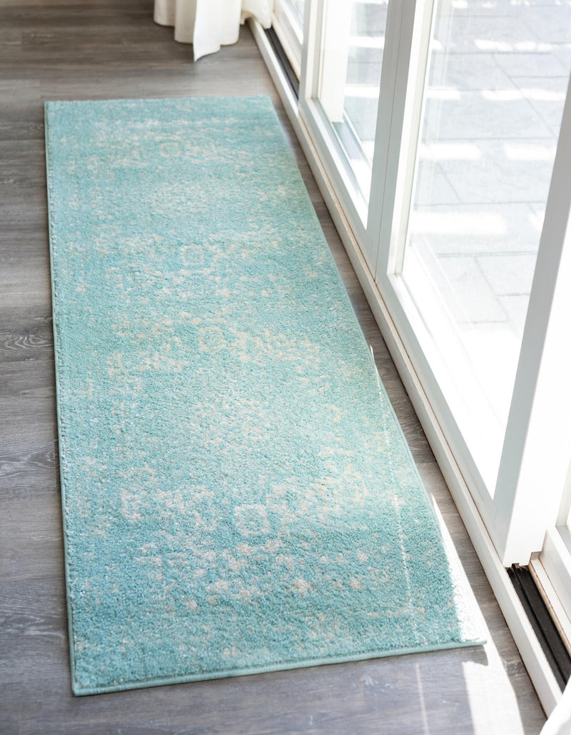 Georgetown Rugs Collection Area Rug - Dupont (Aqua) Runner Aqua  lifestyle 20