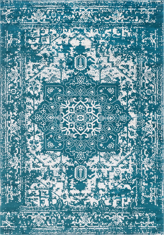 Georgetown Rugs Collection Area Rug - Dupont (Turquoise) Rectangle Turquoise Main