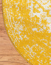 Georgetown Rugs Collection Area Rug - Dupont (Yellow) Round Yellow  lifestyle 58