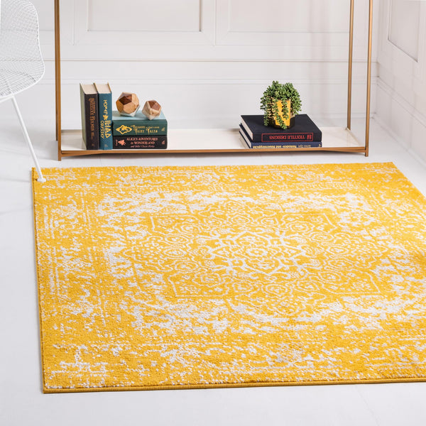 Georgetown Rugs Collection Area Rug - Dupont (Yellow) Square Yellow  lifestyle 17