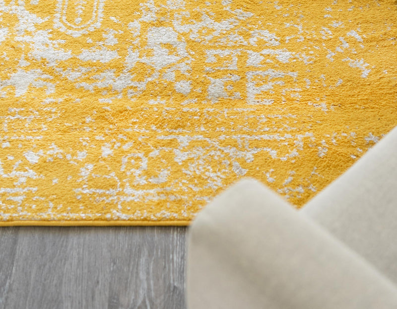 Georgetown Rugs Collection Area Rug - Dupont (Yellow) Octagon Yellow  lifestyle 55