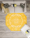 Georgetown Rugs Collection Area Rug - Dupont (Yellow) Octagon Yellow  lifestyle 63