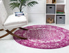 Georgetown Rugs Collection Area Rug - Dupont (Purple) Round Purple  lifestyle 25
