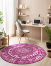 Georgetown Rugs Collection Area Rug - Dupont (Purple) Round Purple  lifestyle 54