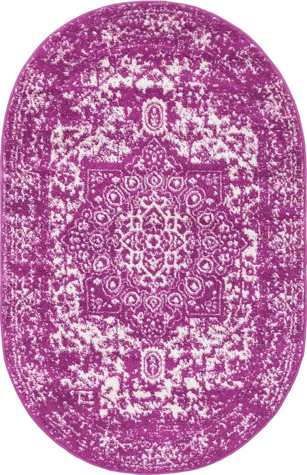 Georgetown Rugs Collection Area Rug - Dupont (Purple) Oval Purple  lifestyle 17