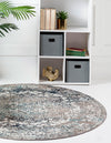 Georgetown Rugs Collection Area Rug - Dupont (Gray) Round Gray  lifestyle 31