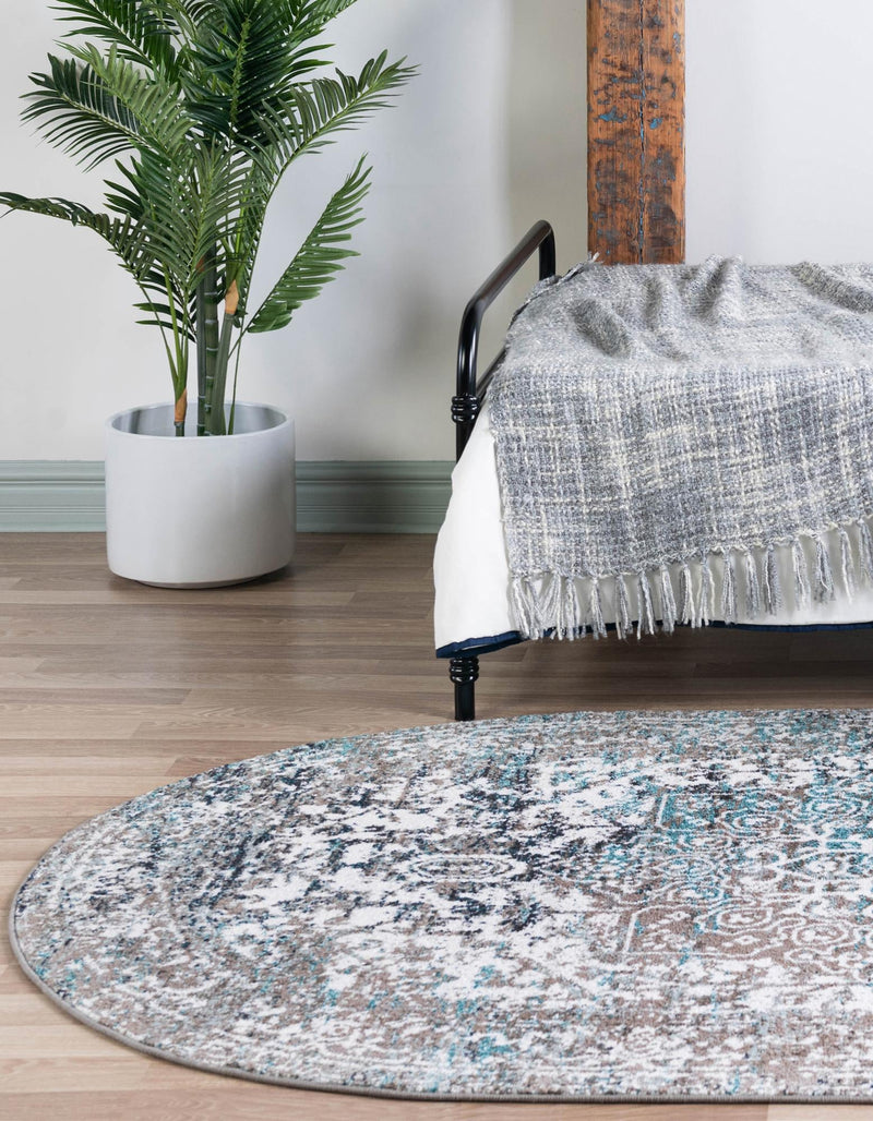 Georgetown Rugs Collection Area Rug - Dupont (Gray) Oval Gray  lifestyle 38