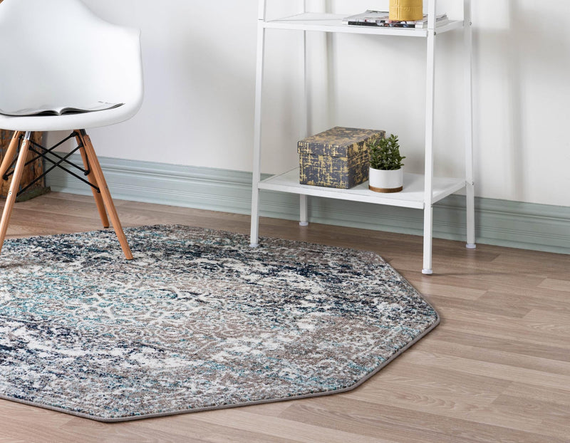 Georgetown Rugs Collection Area Rug - Dupont (Gray) Octagon Gray  lifestyle 29
